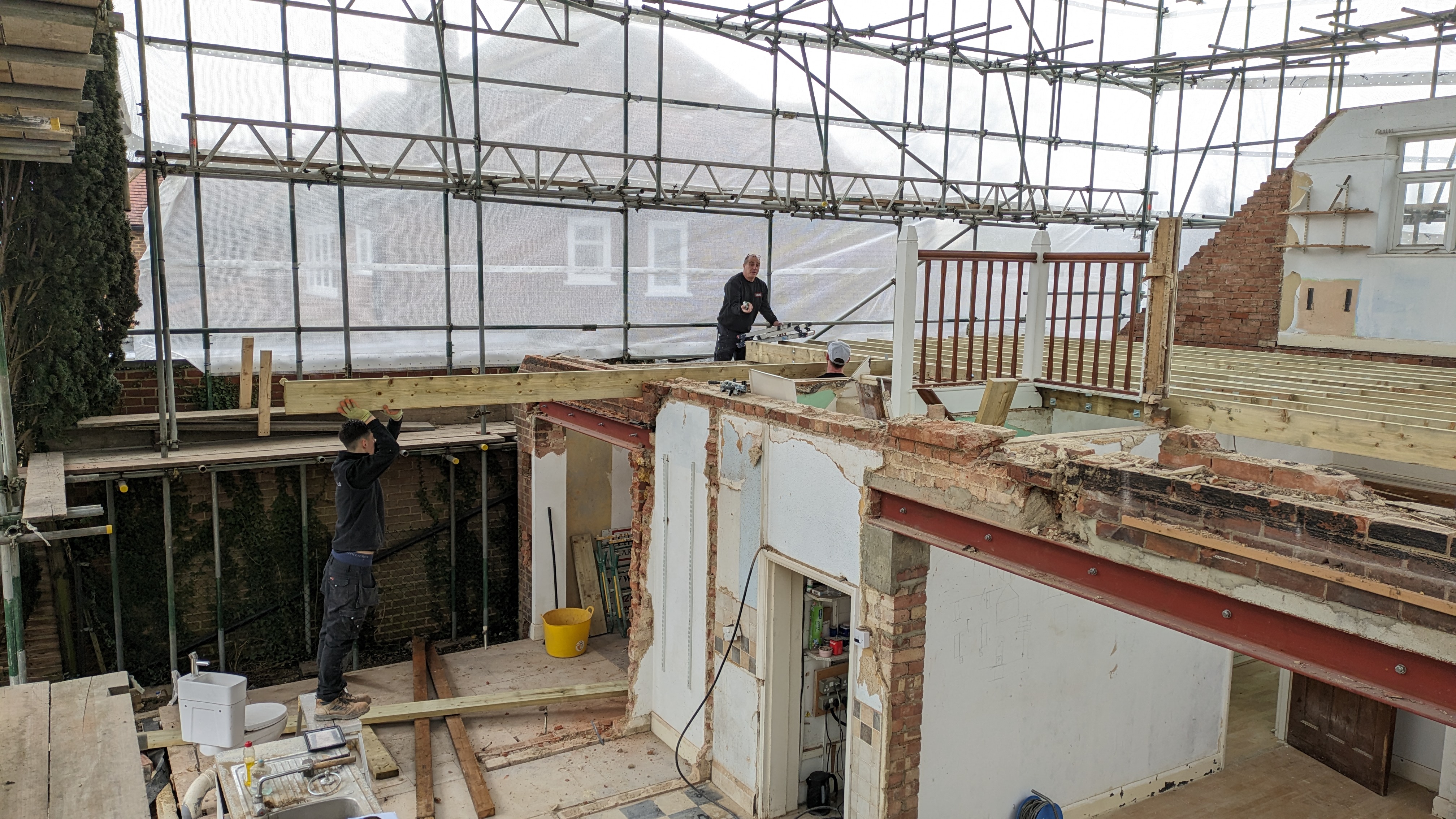 Demolition in progress